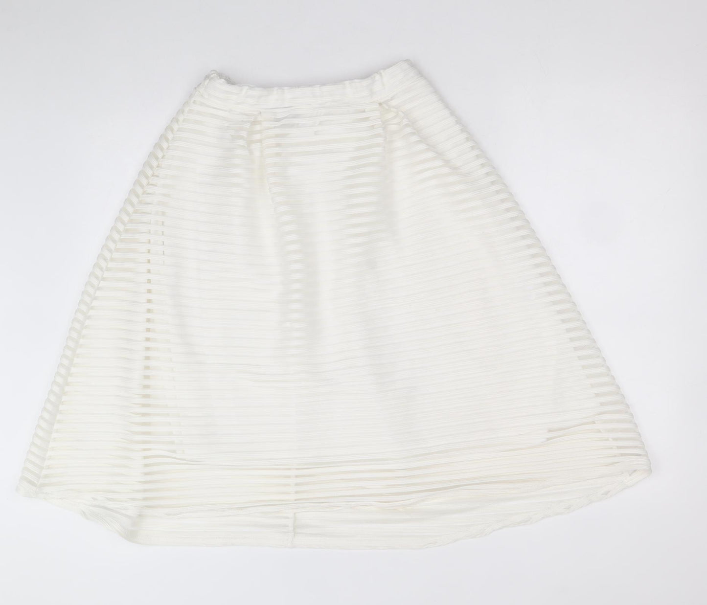 Edge Womens White Polyester Skater Skirt Size 8