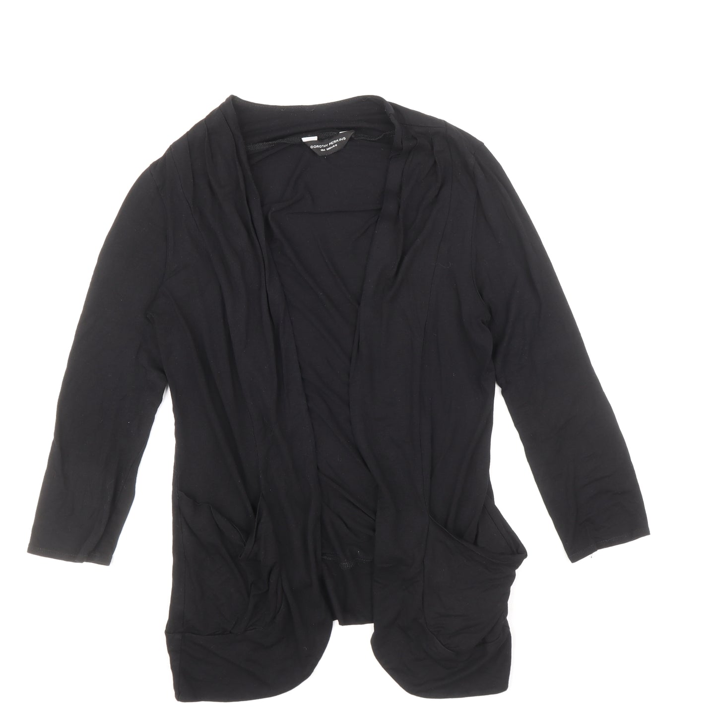 Dorothy Perkins Womens Black V-Neck Polyester Cardigan Jumper Size 10