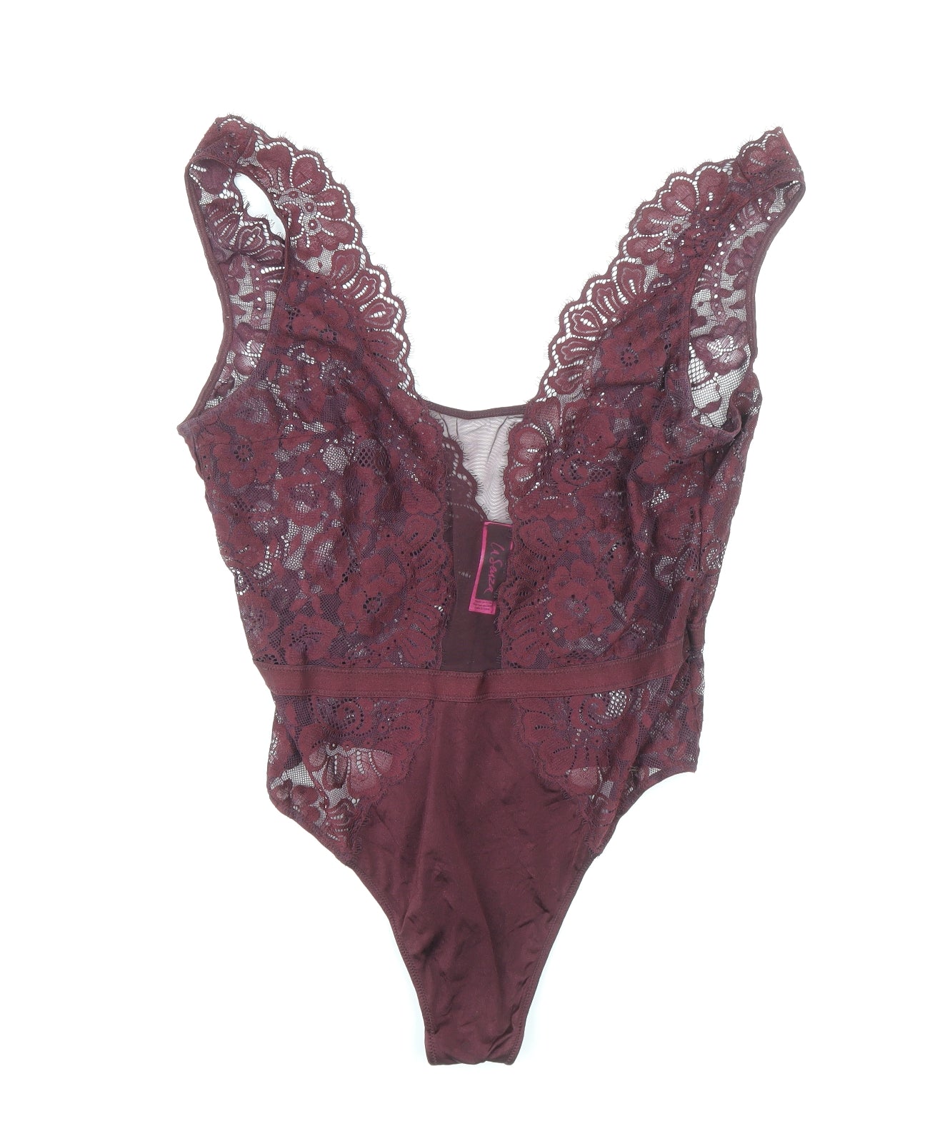 La Senza Womens Purple Polyamide Bodysuit One-Piece Size M Snap