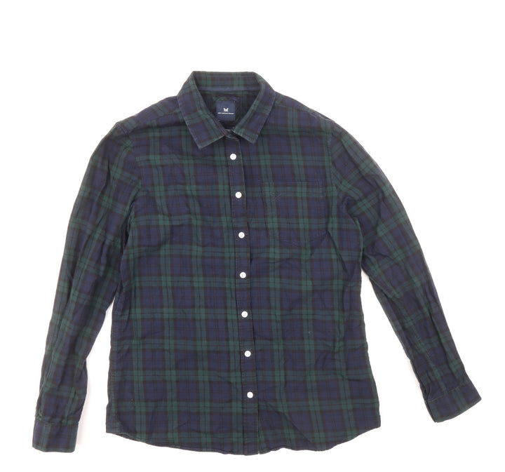 Crew Clothing Womens Multicoloured Plaid 100% Cotton Basic Button-Up Size 8 Collared