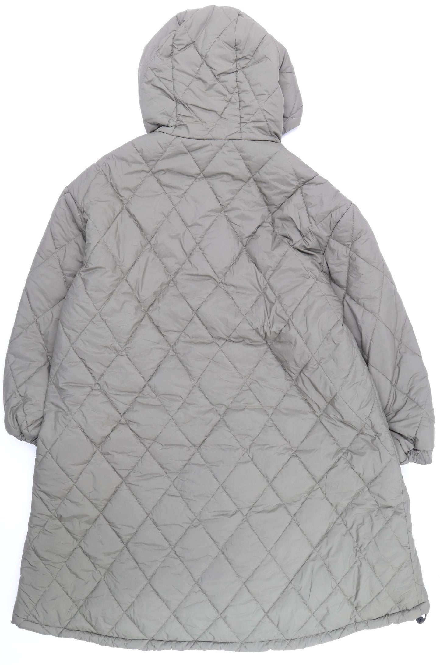Zara Womens Green Quilted Coat Size XL Zip
