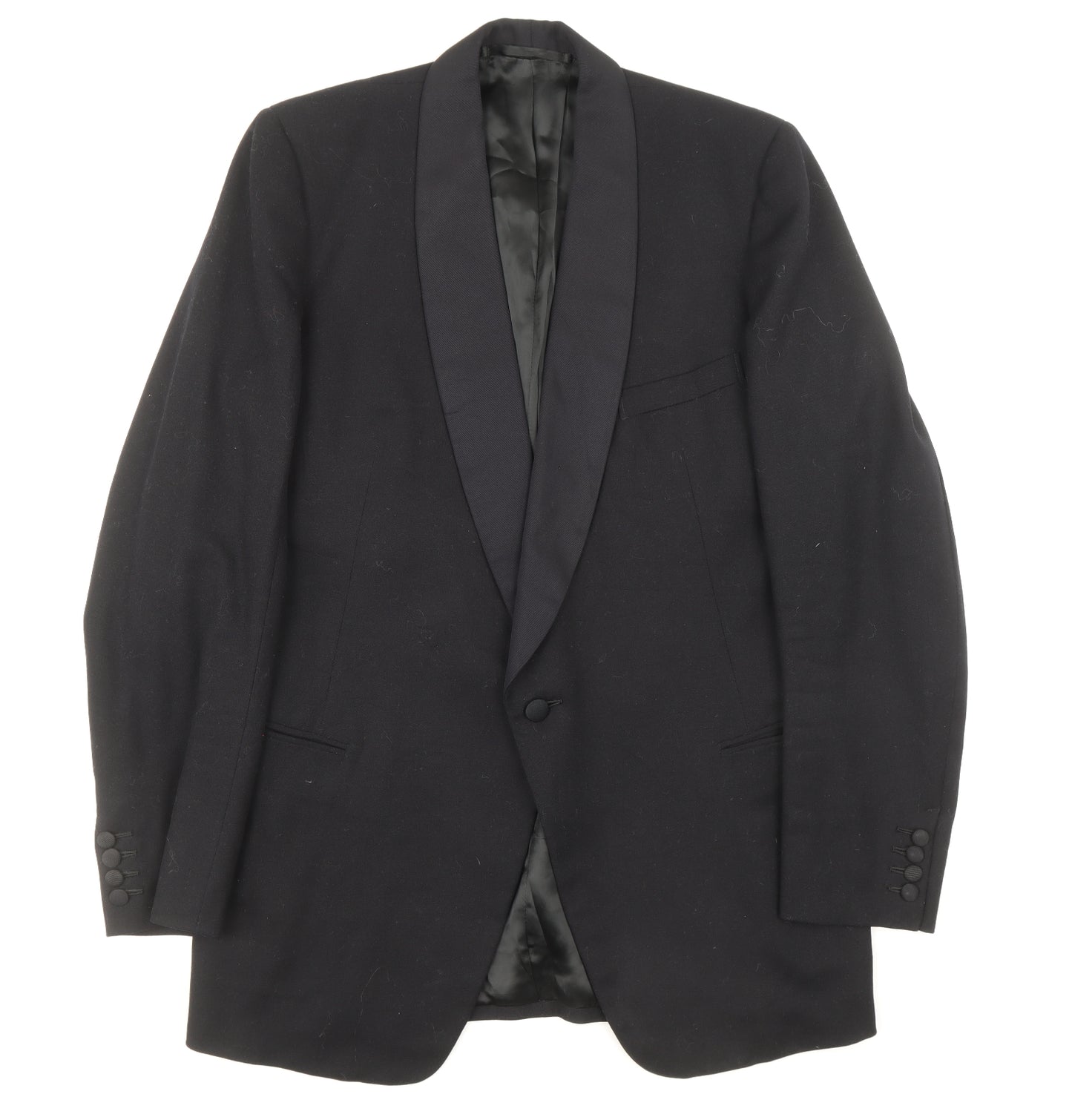 Preworn Mens Blue Polyester Jacket Suit Jacket Size 36