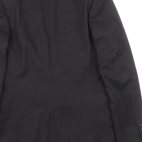 Preworn Mens Blue Polyester Jacket Suit Jacket Size 36