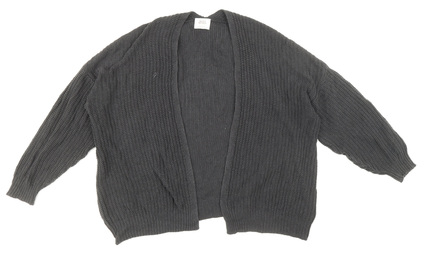 Pull&Bear Womens Grey V-Neck Cotton Cardigan Jumper Size M