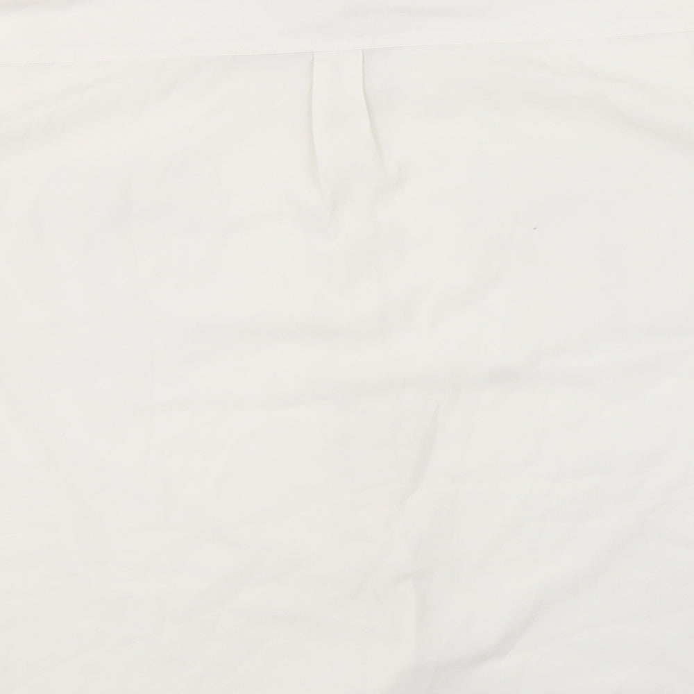 Marks and Spencer Womens Ivory Polyester Basic Button-Up Size 22 Collared