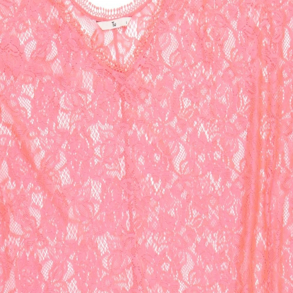 TU Womens Pink Polyester Cover Up Size S