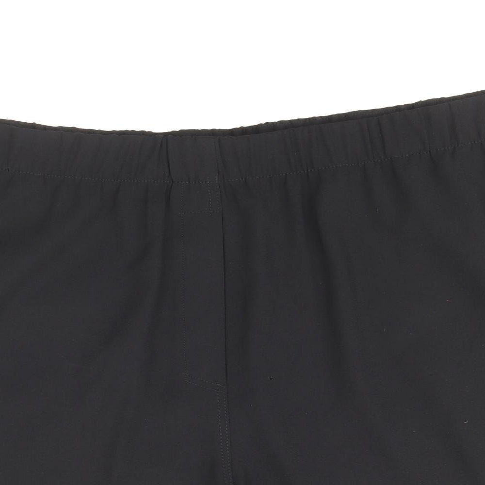 Marks and Spencer Womens Black Polyester Sweat Shorts Size 24 Regular Pull On