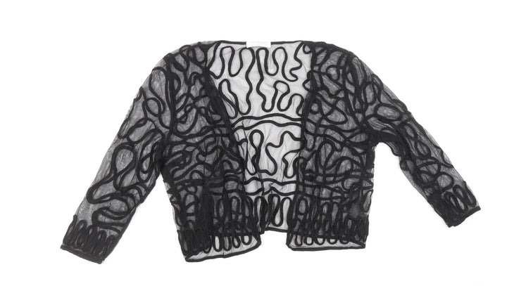 Colebrook Womens Black V-Neck Polyester Cardigan Jumper Size 14 - Tule