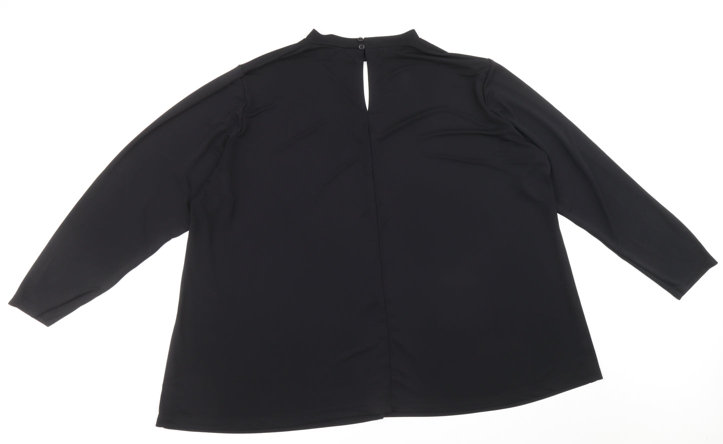 ASOS Womens Black Polyester Basic Blouse Size 28 Mock Neck