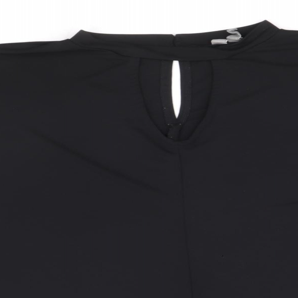 ASOS Womens Black Polyester Basic Blouse Size 28 Mock Neck