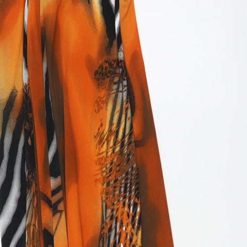 Wallis Womens Multicoloured Geometric Viscose Maxi Size 12 V-Neck Pullover