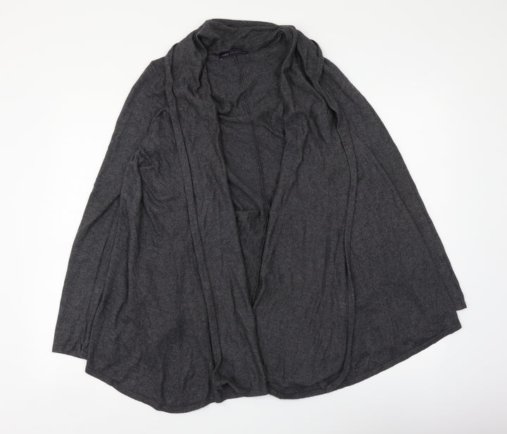 Marks and Spencer Womens Grey V-Neck Viscose Cardigan Jumper Size 8