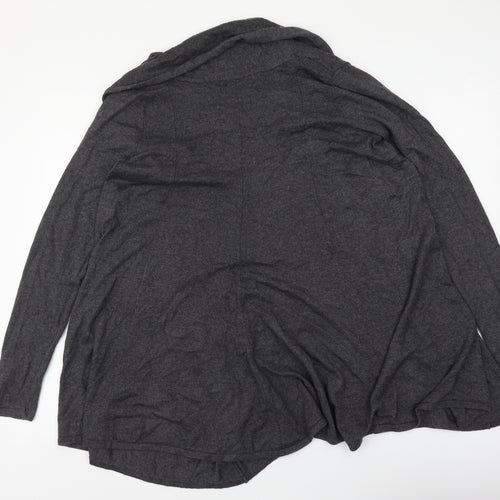 Marks and Spencer Womens Grey V-Neck Viscose Cardigan Jumper Size 8
