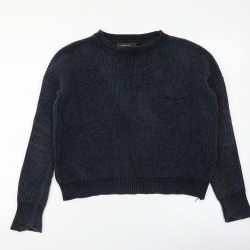 Primark Womens Blue Round Neck Polyester Pullover Jumper Size S