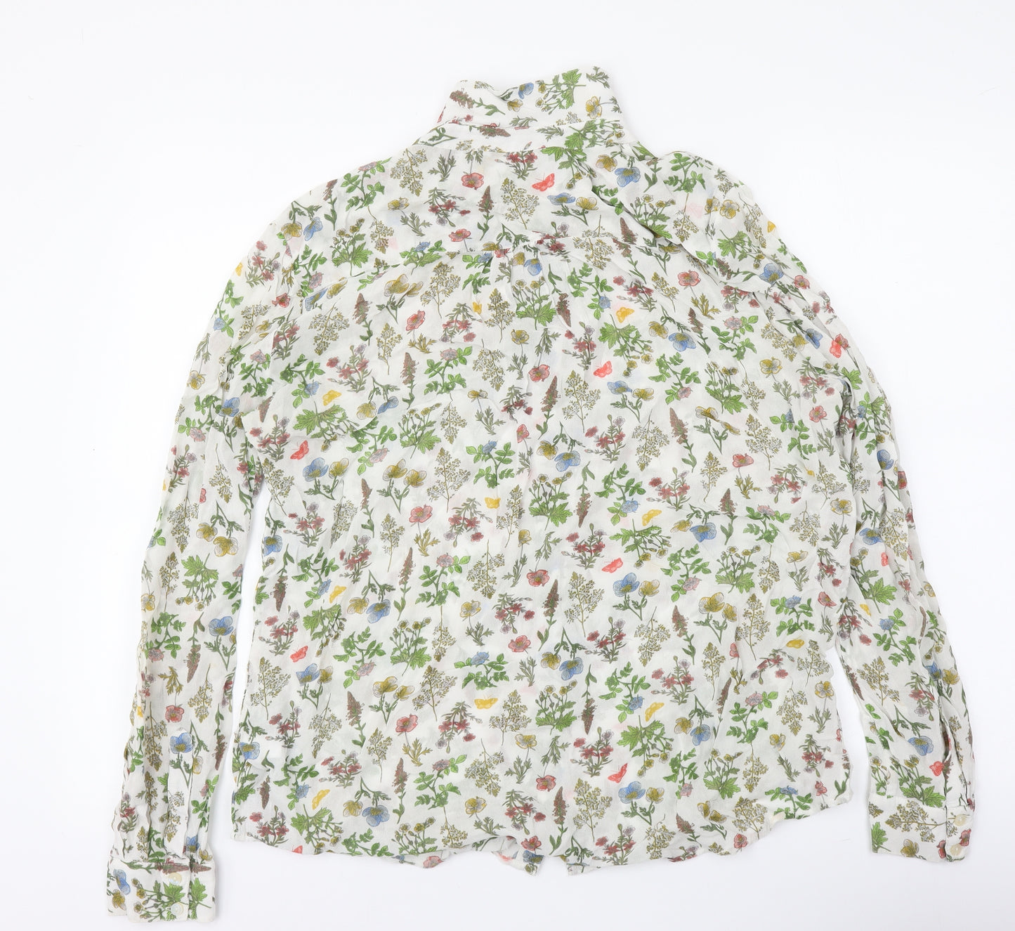 NEXT Womens Multicoloured Floral Polyester Basic Button-Up Size 14 Collared