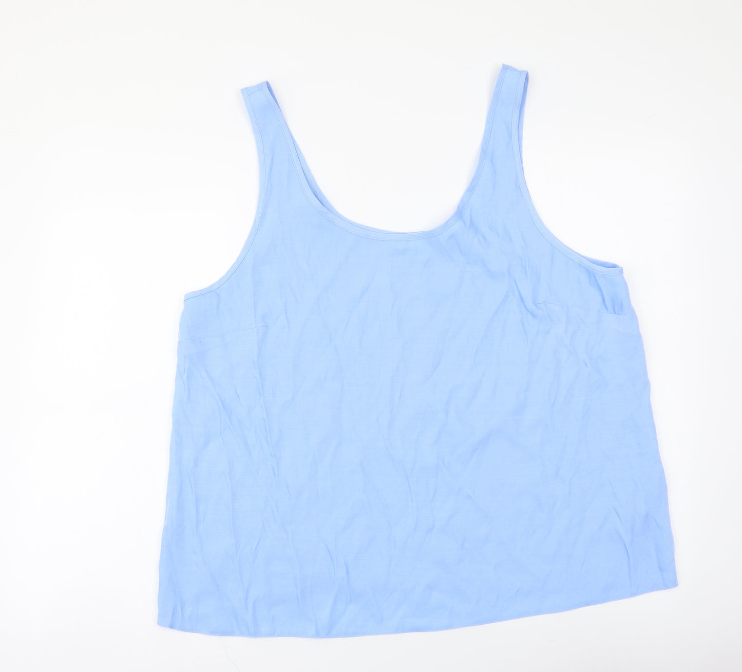 Primark Womens Blue Polyester Basic Tank Size 18 Scoop Neck