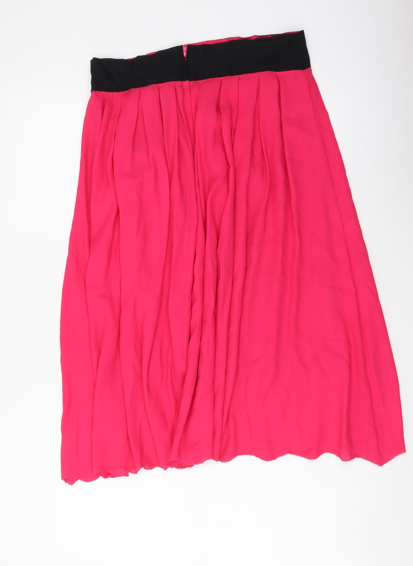 Dotti Womens Pink Polyester Flare Skirt Size 10 Zip