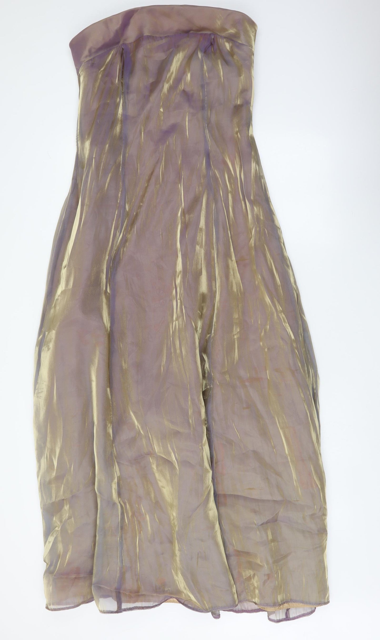 Debut Womens Pink Polyester Ball Gown Size 10 Mock Neck Zip