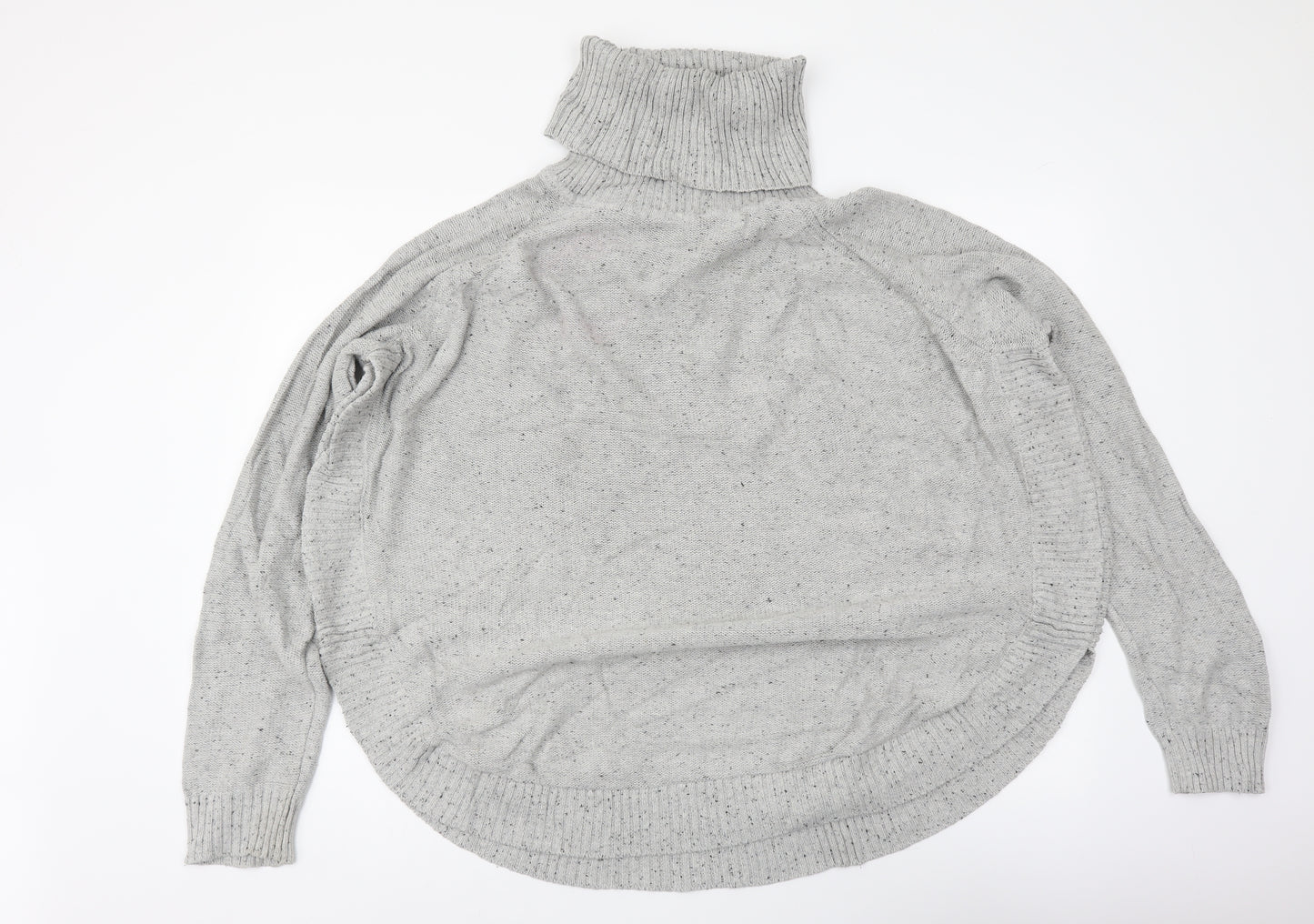 Seraphine Womens Grey Roll Neck Cotton Pullover Jumper Size M