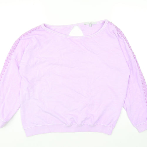 NEXT Womens Purple Cotton Pullover Sweatshirt Size S Pullover
