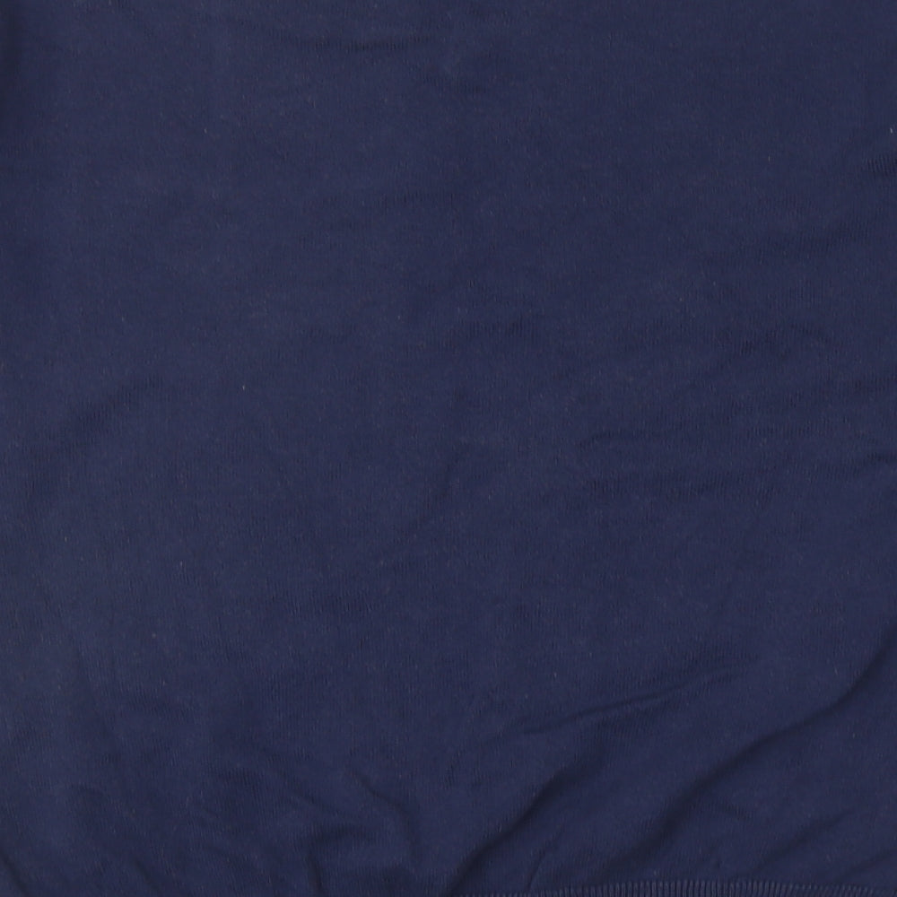 TU Mens Blue V-Neck Cotton Pullover Jumper Size M