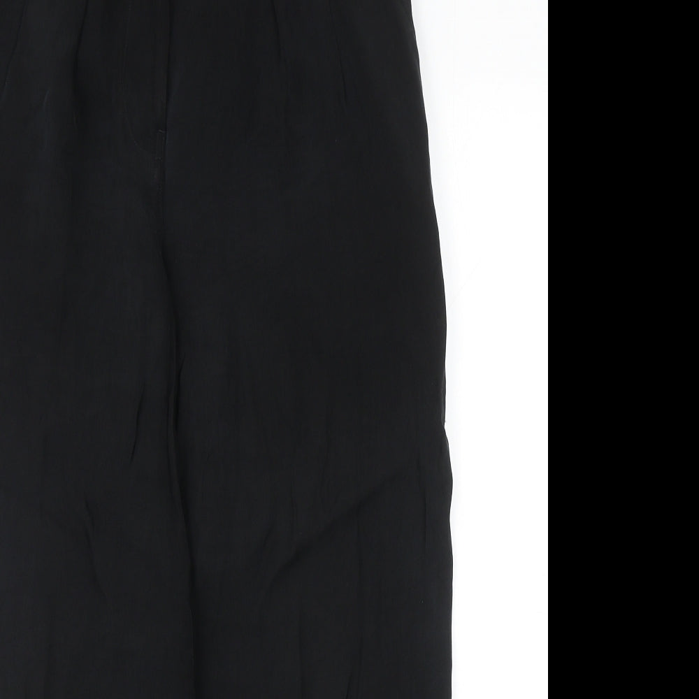 Per Una Womens Black Cupro Bloomer Trousers Size 10 Regular Zip