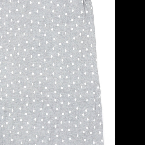 Marks and Spencer Womens Grey Plaid Linen Sheath Size 12 V-Neck Pullover