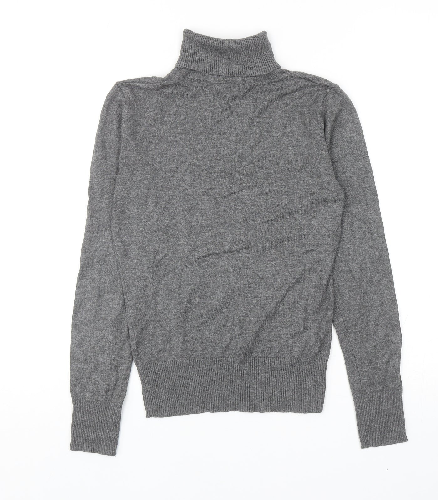 NEXT Womens Grey Roll Neck Viscose Pullover Jumper Size 10