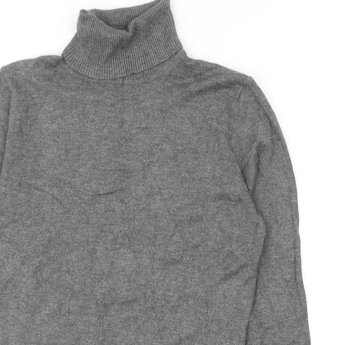 NEXT Womens Grey Roll Neck Viscose Pullover Jumper Size 10