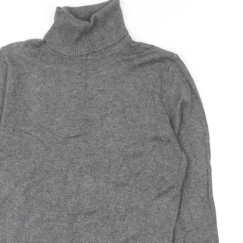 NEXT Womens Grey Roll Neck Viscose Pullover Jumper Size 10