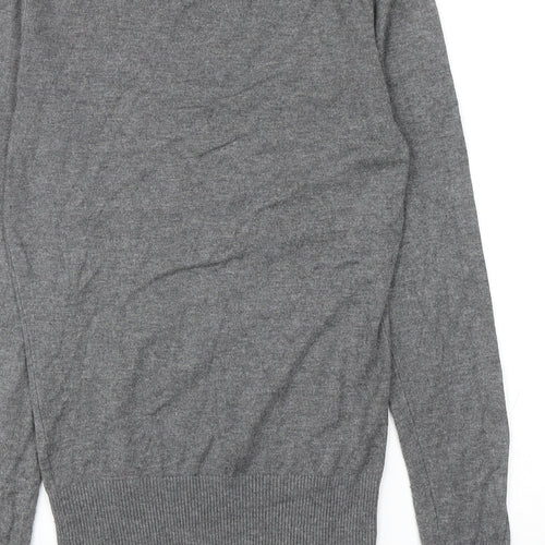 NEXT Womens Grey Roll Neck Viscose Pullover Jumper Size 10