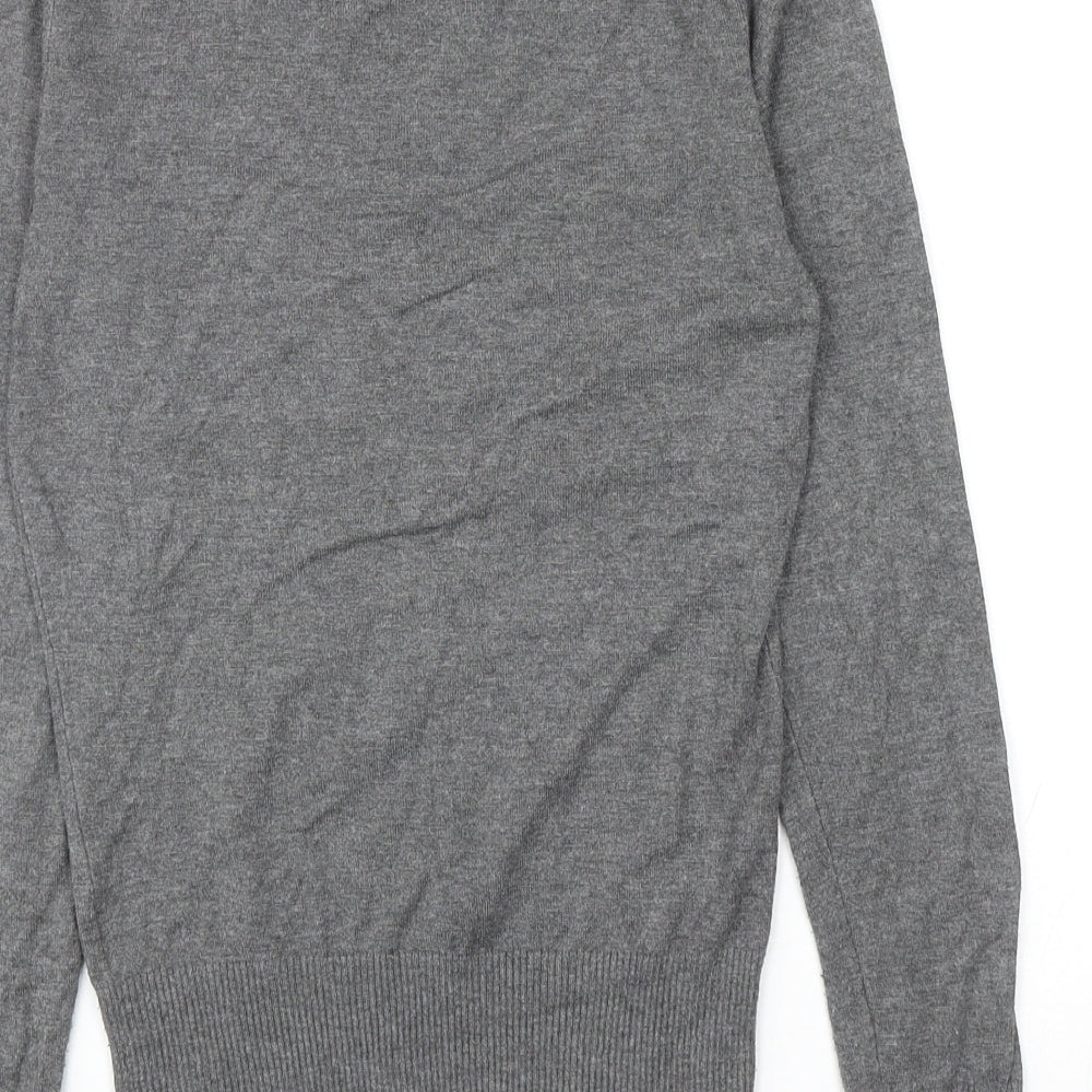 NEXT Womens Grey Roll Neck Viscose Pullover Jumper Size 10