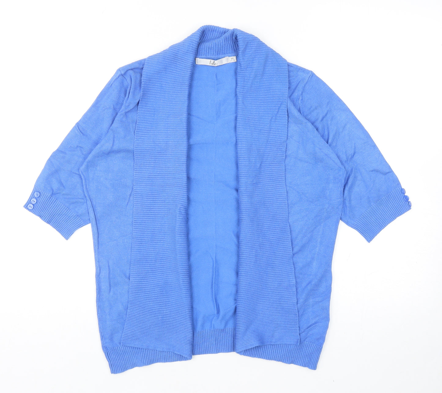 EWM Womens Blue V-Neck Viscose Cardigan Jumper Size M