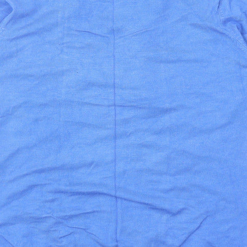 EWM Womens Blue V-Neck Viscose Cardigan Jumper Size M