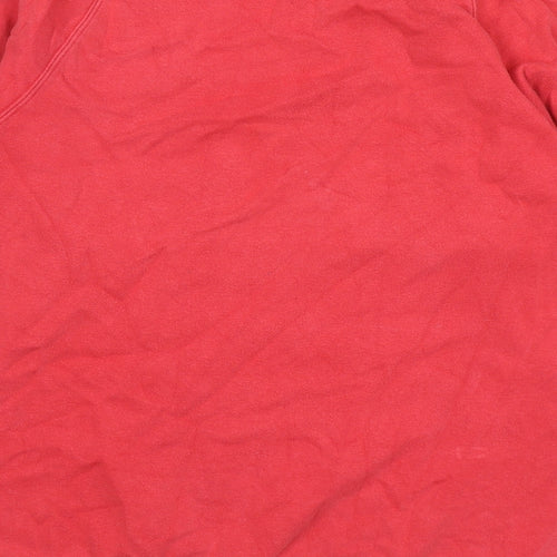 Fruit of the Loom Boys Red Cotton Pullover Sweatshirt Size 14-15 Years Pullover
