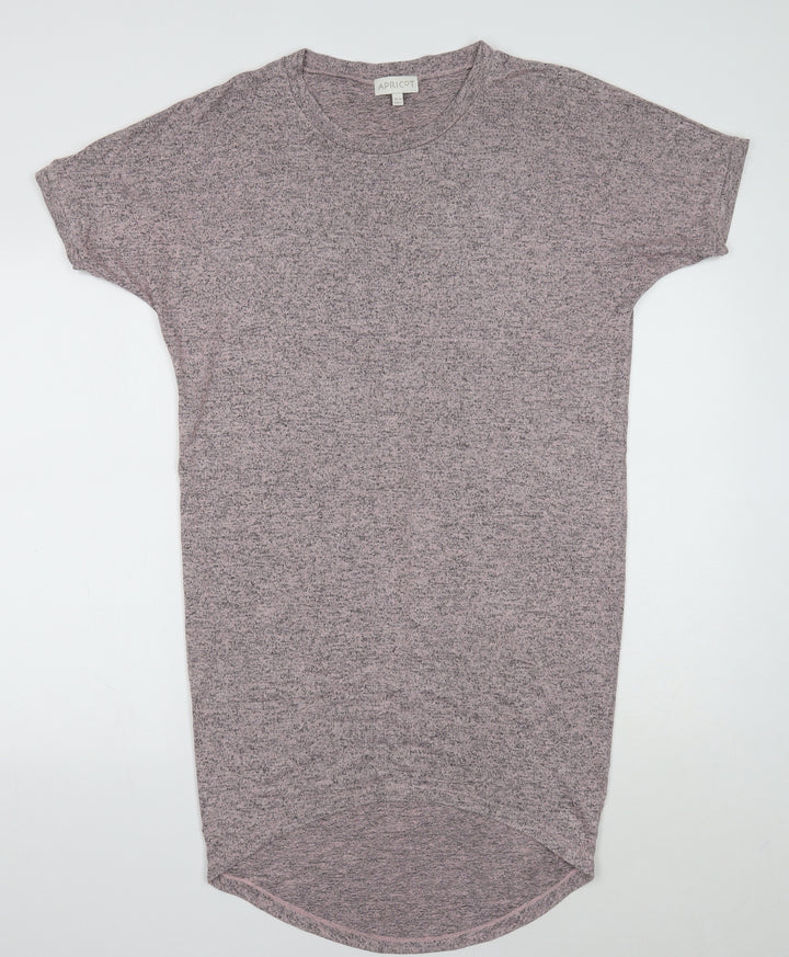 Apricot Womens Purple Cotton T-Shirt Dress Size 10 Crew Neck Pullover
