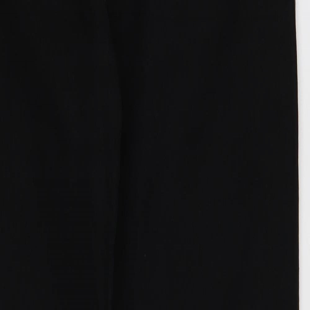 Jaeger Womens Black Cotton Straight Jeans Size 12 Regular Button