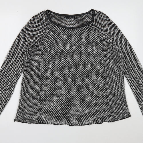 Zara Womens Black Round Neck Acrylic Pullover Jumper Size 8