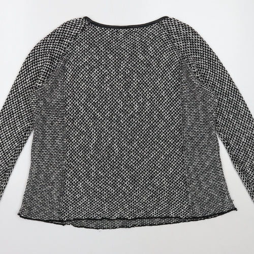 Zara Womens Black Round Neck Acrylic Pullover Jumper Size 8