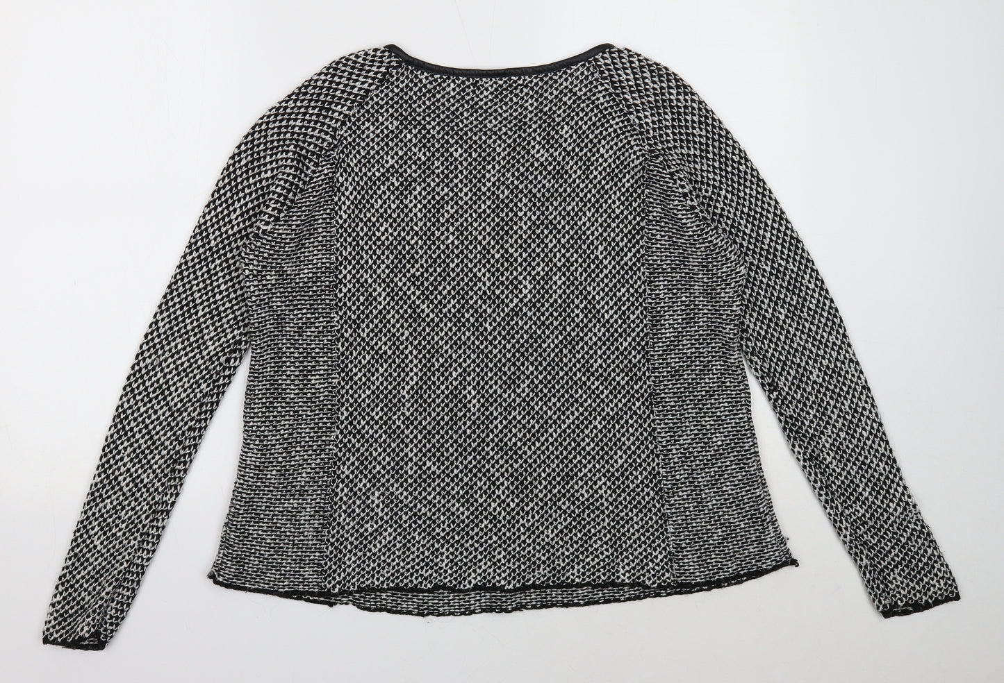 Zara Womens Black Round Neck Acrylic Pullover Jumper Size 8