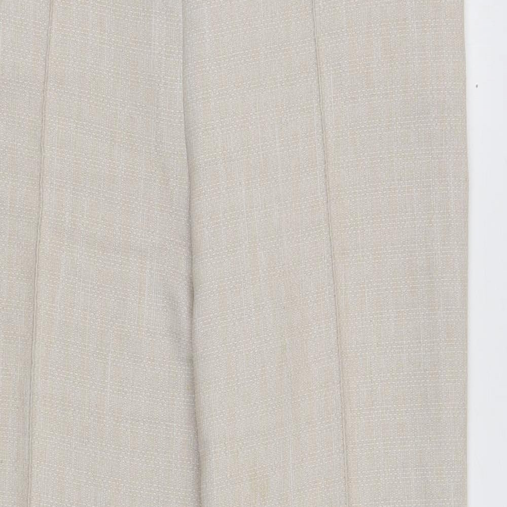 Marks and Spencer Womens Ivory Polyester Dress Pants Trousers Size 14 Regular