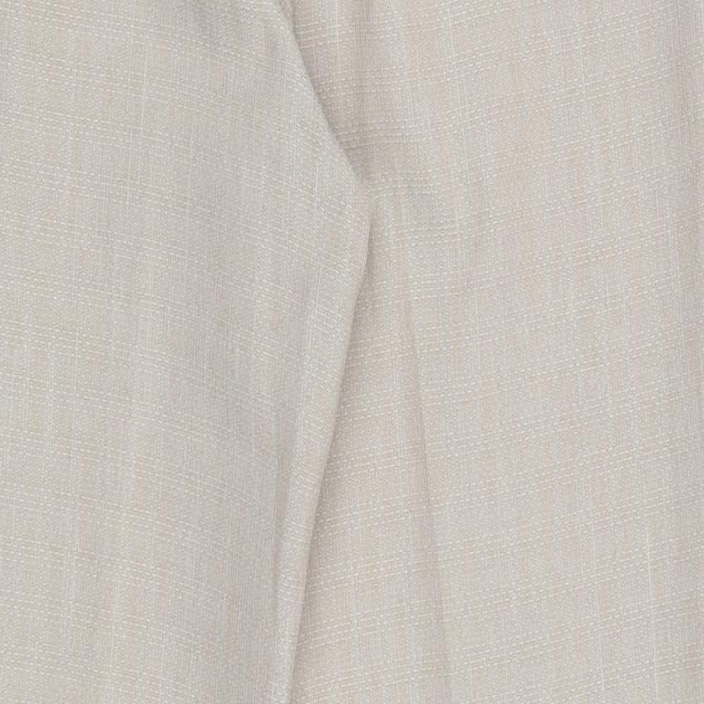 Marks and Spencer Womens Ivory Polyester Dress Pants Trousers Size 14 Regular