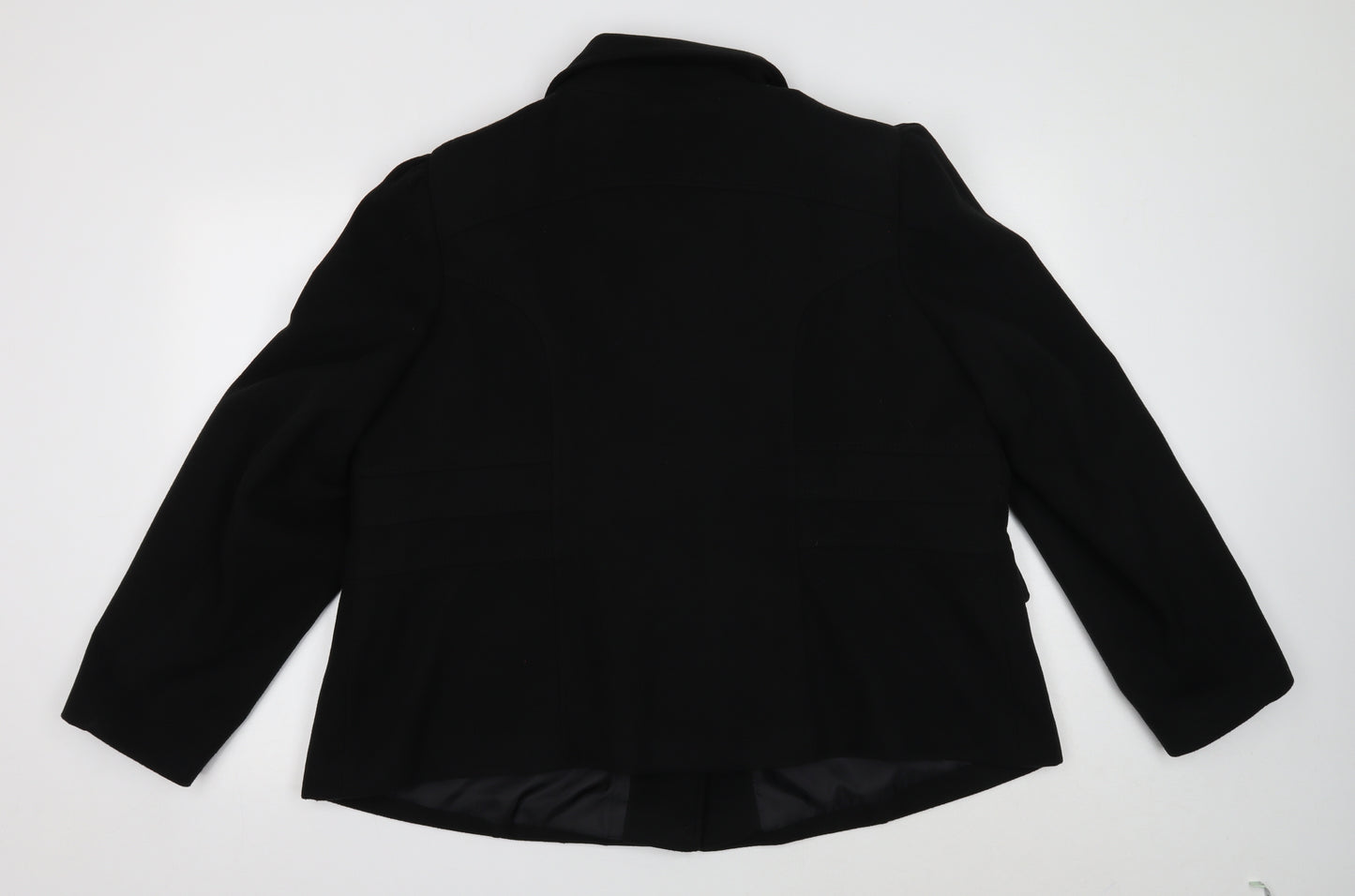 Marks and Spencer Womens Black Jacket Size 24 Button