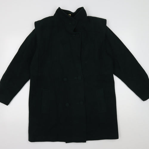 Preworn Womens Gold Parka Coat Size 14 Button