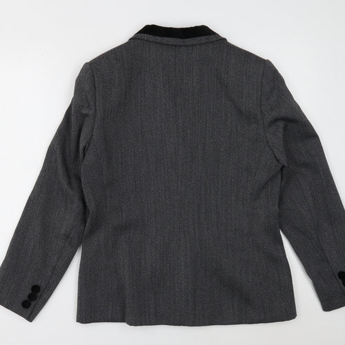 Marks and Spencer Womens Grey Jacket Size 12 Button