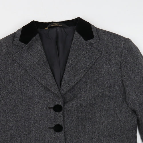 Marks and Spencer Womens Grey Jacket Size 12 Button