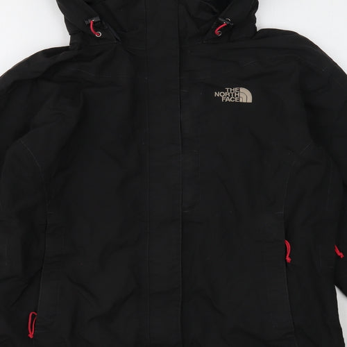 The North Face Womens Black Rain Coat Coat Size M Zip