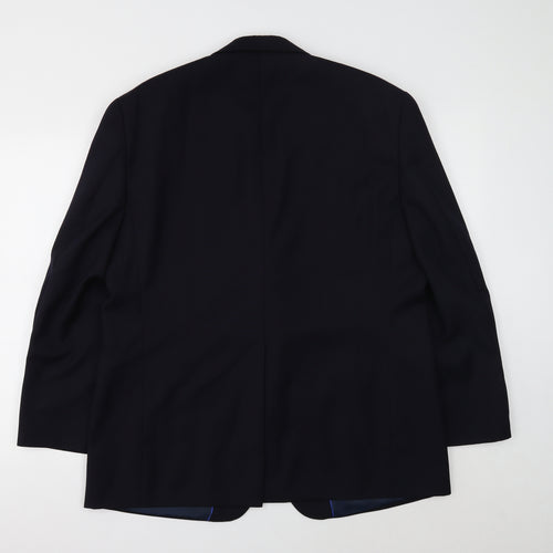 Preworn Mens Blue Wool Jacket Suit Jacket Size 44