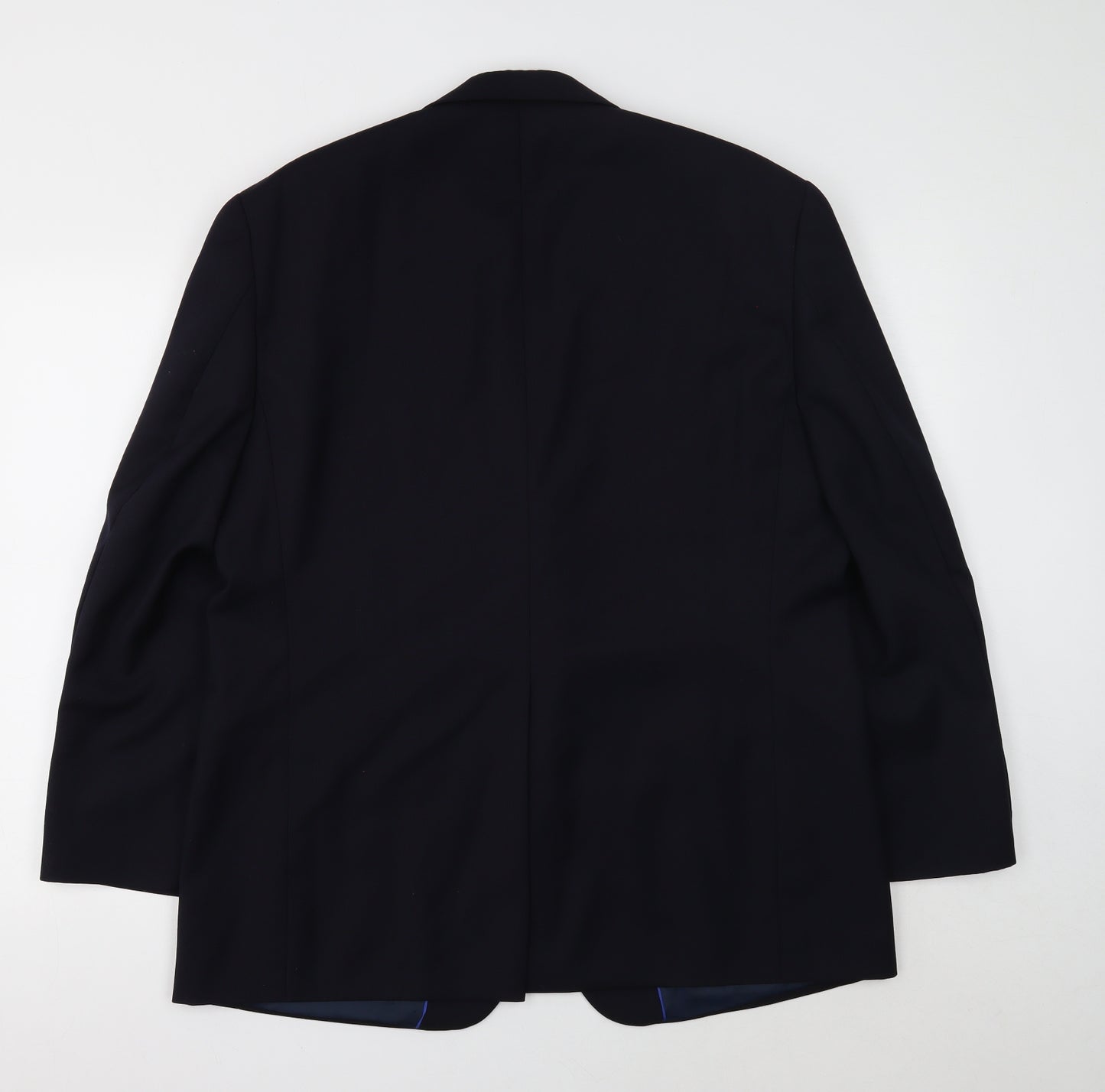 Preworn Mens Blue Wool Jacket Suit Jacket Size 44