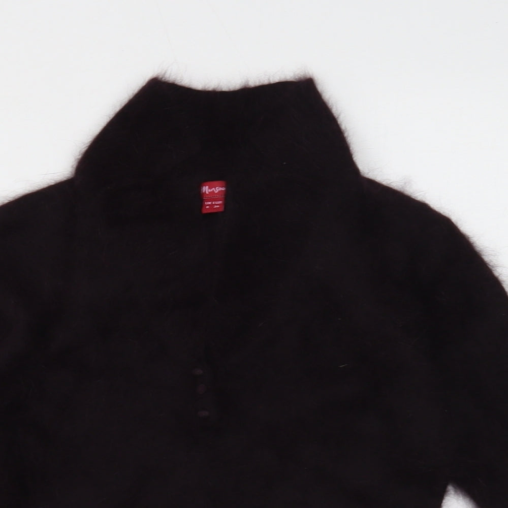 Monsoon Womens Purple High Neck Angora Pullover Jumper Size 8